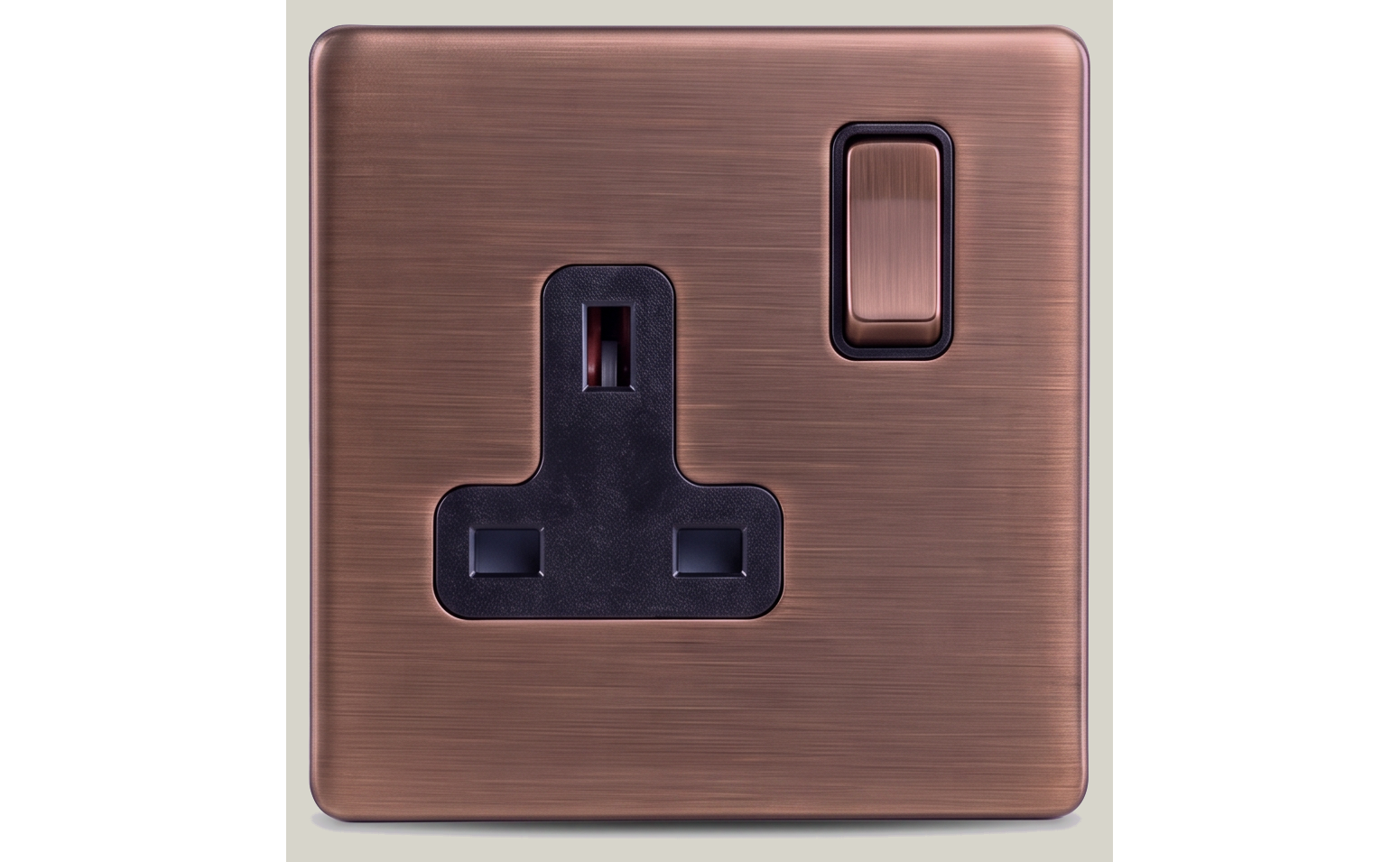 Britnox brushed bronze single switched socket